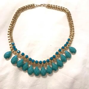 Gold and turquoise collar necklace